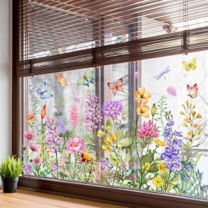 Živopisna cvetna nalepnica za prozor | FLORASTIK